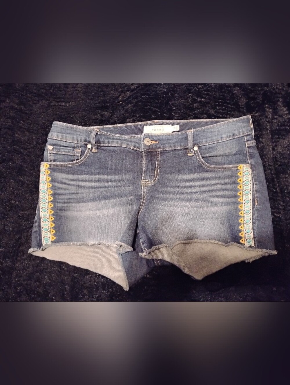 torrid Faded Blue Stretch Denim Shorts